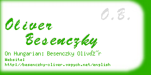 oliver besenczky business card